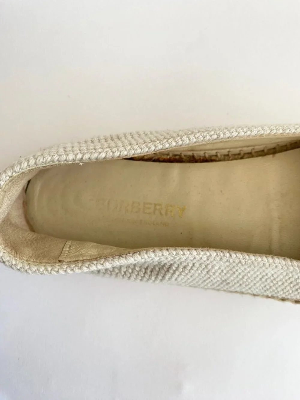 Burberry Tabitha Woven Espadrilles - Size 38.5